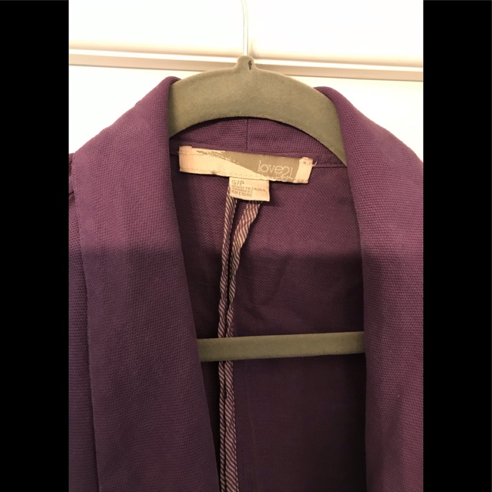 Forever 21 Plum Purple High-Low Blazer - Picture 11 of 14